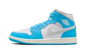Jordan 1 Mid Dark Powder Blue White Sail Neutral Grey (W)