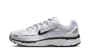 Nike P-6000 White Metallic Silver Black