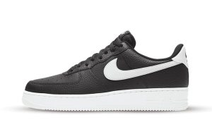 Nike Air Force 1 Low 07 Black White Pebbled Leather