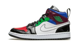 Air Jordan 1 Mid SE Black White Multi-Color (W)