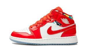 Air Jordan 1 Mid Barcelona Sweater Red Patent (GS)