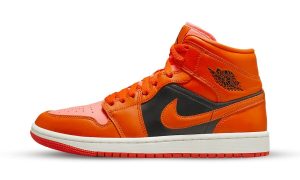 Jordan 1 Mid SE Rush Orange Crimson Bliss (Women's)