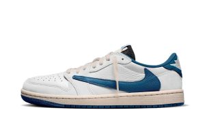 Jordan 1 Retro Low OG SP Fragment x Travis Scott Sail Military Blue