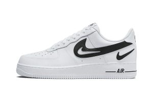 Nike Air Force 1 Low Cut Out Swoosh Black