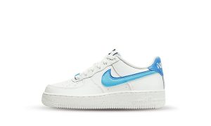 Nike Air Force 1 Low 82 Double Swoosh White Medium Blue (GS)