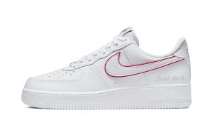 Nike Air Force 1 Low Just Do It White Noble Green Metallic Silver University Red