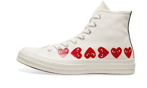 Converse Chuck Taylor All Star 70 Hi Comme des Garcons PLAY Multi-Heart White