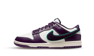 Nike Dunk Low Chenille Swoosh Sail Grand Purple