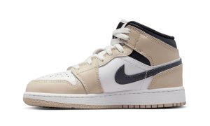 Jordan 1 Mid White Off Noir Rattan (GS)