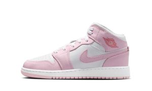 Jordan 1 Mid Pink Foam Fire Red (GS)