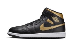 Jordan 1 Mid 'Black Metallic Gold'