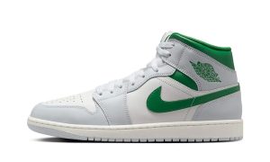 Air Jordan 1 Mid White Pure Platinum Pine Green