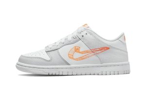 Nike Dunk Low SE 3D Swoosh Pure Platinum Total Orange (GS)