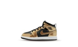 Jordan 1 Mid SE Metallic Gold Black (PS)