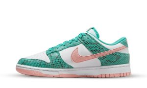 Nike Dunk Low Snakeskin Washed Teal Bleached Coral