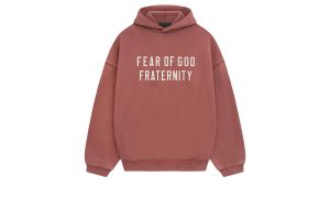 Fear of God Essentials Heavy Fleece Hoodie Crimson