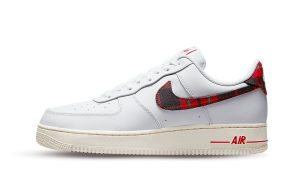Nike Air Force 1 Low '07 LV8 Tartan Plaid White University Red