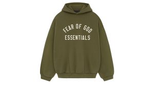Fear of God Essentials Fleece Hoodie Military