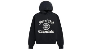 Fear of God Essentials Heavy Fleece Vintage Shrunken Hoodie Black