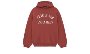 Fear of God Essentials Fleece Hoodie Crimson