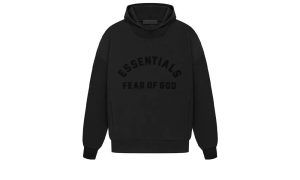 Fear of God Essentials Arch Logo Hoodie Jet Black
