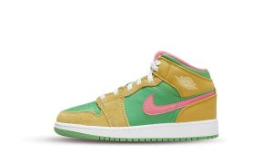 Air Jordan 1 Mid SE 'Wheat Watermelon' (GS)