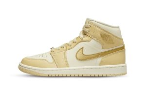 Jordan 1 Mid SE Pale Vanilla Metallic Gold (Women's)