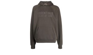 Fear of God Essentials Raglan Hoodie Gray Off Black