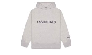 Fear of God Essentials Pullover Hoodie Applique Logo Heather Oatmeal