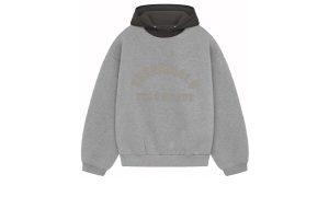 Fear of God Essentials Nylon Fleece Hoodie Dark Heather Oatmeal/Ink