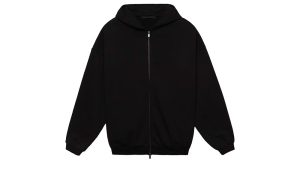 Fear of God Essentials Heavy Fleece Full Zip Hoodie Black