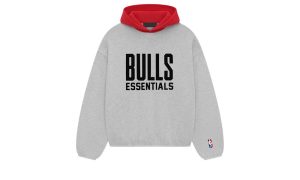 Fear of God Essentials NBA Bulls Hoodie Light Heather