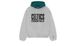 Fear of God Essentials NBA Celtics Hoodie Light Heather