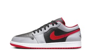 Air Jordan 1 Low Black Light Smoke Grey Gym Red