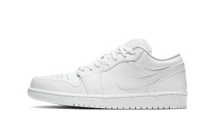 Jordan 1 Low Triple White Tumbled Leather
