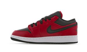 Air Jordan 1 Low Gym Red Black Pebbled (GS)