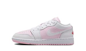 Jordan 1 Low Pink Foam Fire Red White (GS)