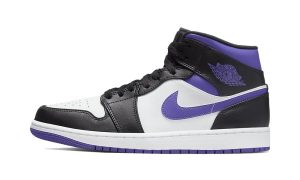 Air Jordan 1 Mid White Black Purple