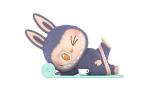 Pop Mart THE MONSTERS Labubu Lazy Yoga Series Americano Figure