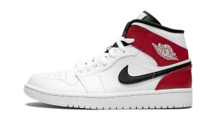 Air Jordan 1 Mid White Black Gym Red