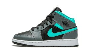 Jordan 1 Mid Grey Aqua (GS)