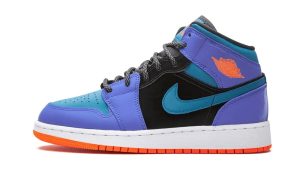 Jordan 1 Mid Racer Blue Green Abyss (GS)