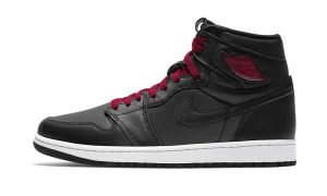 Jordan 1 Retro High Black Satin Gym Red