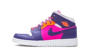 Jordan 1 Mid Fire Pink Barely Grape (GS)