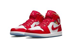 Air Jordan 1 Mid Barcelona Sweater Red Patent - Image 2