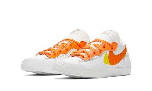 Nike Blazer Low Sacai White Magma Orange - Image 2