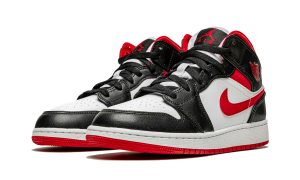 Air Jordan 1 Mid Gym Red Black White (GS) - Image 2
