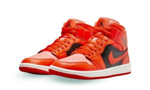 Jordan 1 Mid SE Rush Orange Crimson Bliss (Women's) - Afbeelding 2