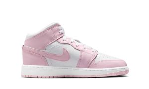 Jordan 1 Mid Pink Foam Fire Red (GS) - Imagen 2