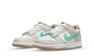 Nike Dunk Low Split Seam White Tan Mint (GS) - Image 2